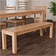 Alpine Furniture Aiden Wood Dining Bench in Weathered Natural (Brown)