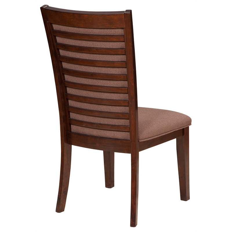 Alpine Furniture Trulinea Set of 2 Upholstered Side Chairs in Dark Espresso