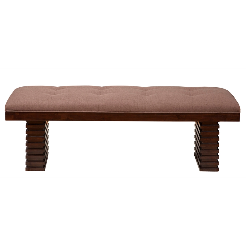 Alpine Furniture Trulinea Upholstered Dining Bench in Dark Espresso