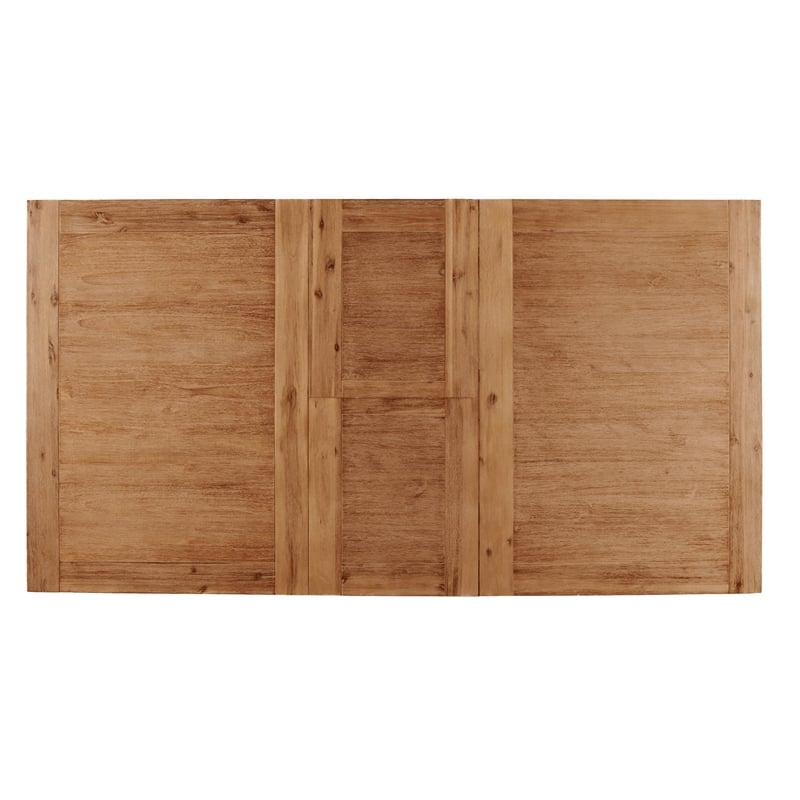 Alpine Furniture Aspen Wood Extension Dining Table in Antique Natural (Brown)