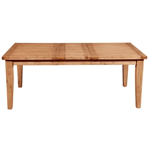 alpine furniture aspen wood extension dining table in antique natural (brown)