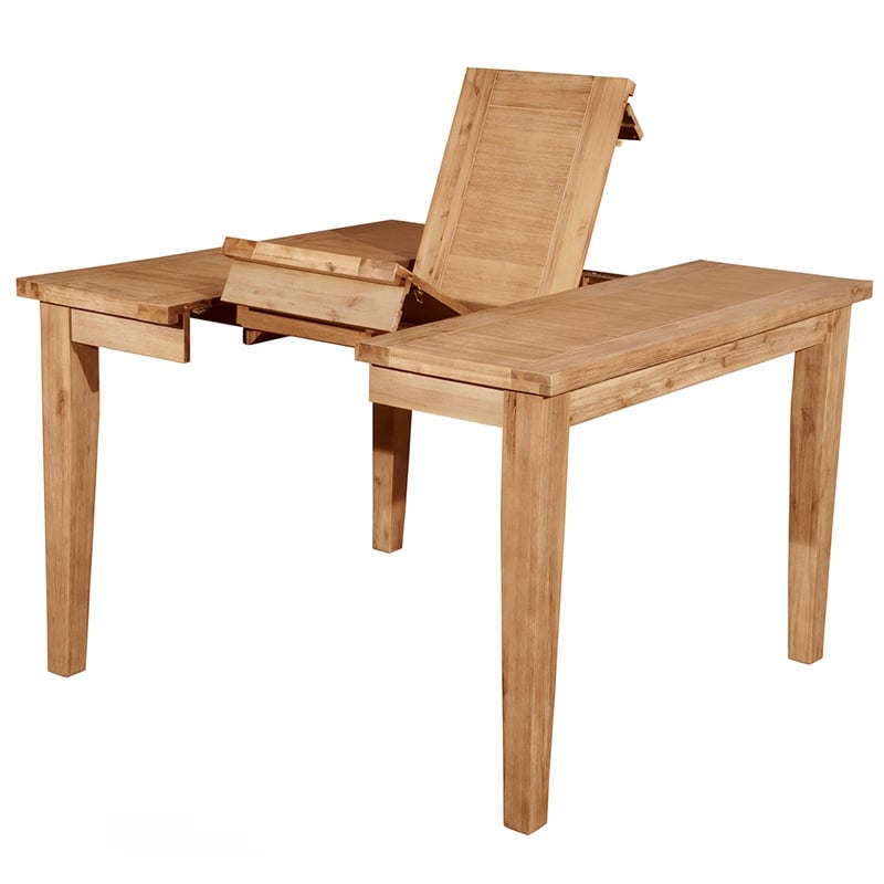 Alpine Furniture Aspen Wood Extension Pub Table in Antique Natural (Brown)