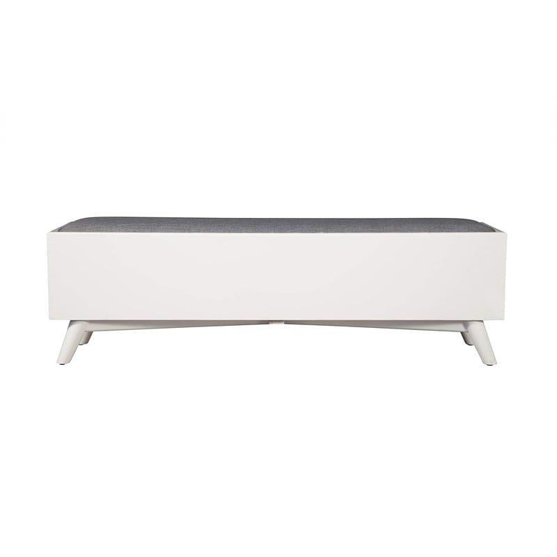 Alpine Furniture Flynn Wood Bench in White