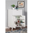 Alpine Furniture Flynn Large Wood Bar Cabinet in White