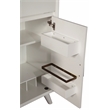 Alpine Furniture Flynn Large Wood Bar Cabinet in White