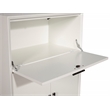 Alpine Furniture Flynn Large Wood Bar Cabinet in White