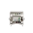 Alpine Furniture Flynn Small Wood Bar Cabinet in White