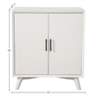 Alpine Furniture Flynn Small Wood Bar Cabinet in White