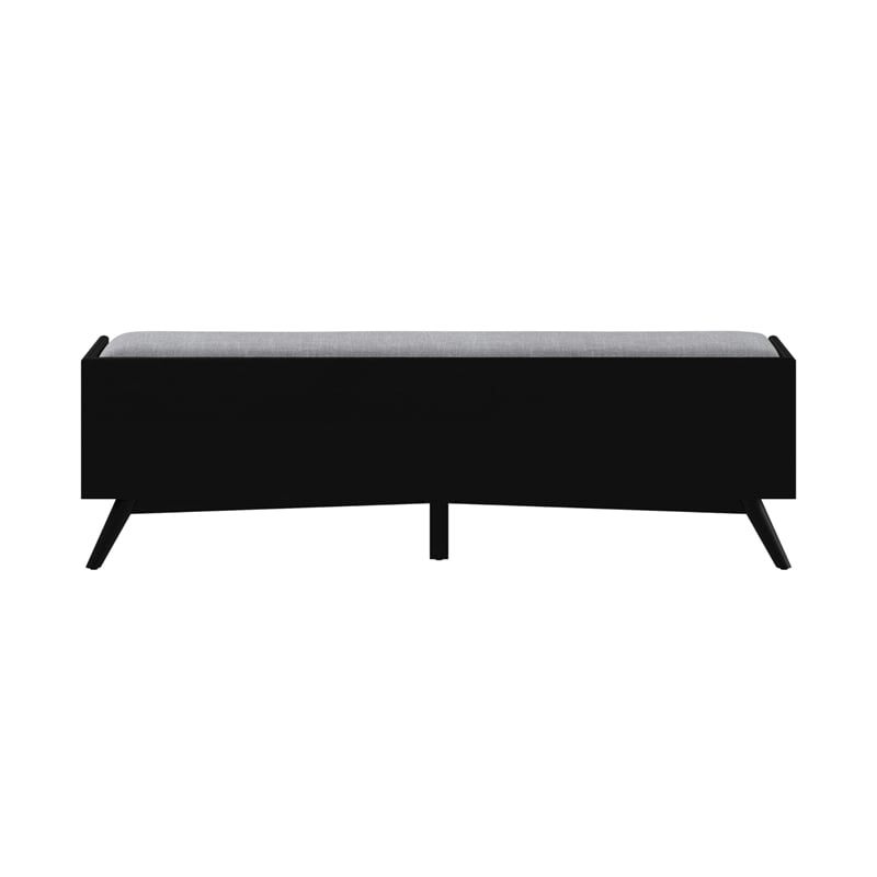 Alpine Furniture Flynn Wood Storage Bench in Acorn-White