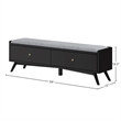 Alpine Furniture Flynn Wood Storage Bench in Acorn-White