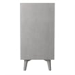 Alpine Furniture Flynn Mid Century Modern Wood 3 Drawer Accent Chest in Gray