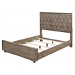 Alpine Furniture Shimmer Wood Queen Panel Bed in Antique Gray
