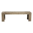 Alpine Furniture Seashore Wood Dining Bench in Antique Natural (Brown)