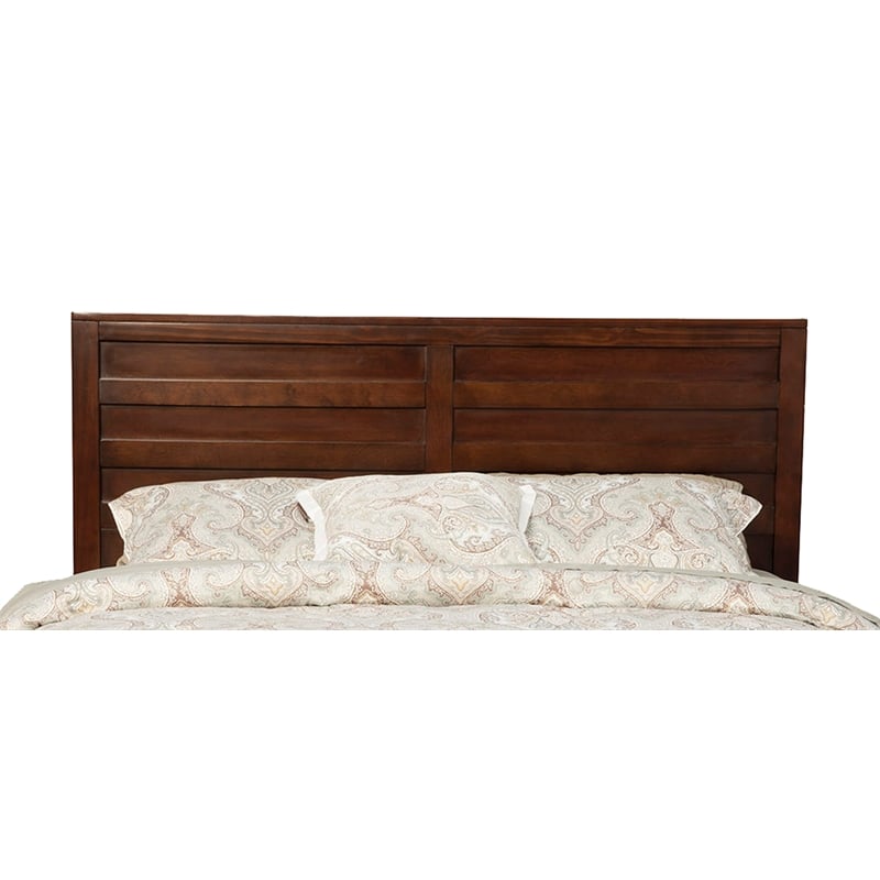 Alpine Furniture Carmel Wood Queen Storage Bed in Cappuccino (Brown)