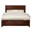 Alpine Furniture Carmel Wood Queen Storage Bed in Cappuccino (Brown)