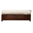 Alpine Furniture Carmel Wood Queen Storage Bed in Cappuccino (Brown)
