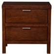 Alpine Furniture Carmel Wood 2 Drawer Nightstand in Cappuccino (Brown)