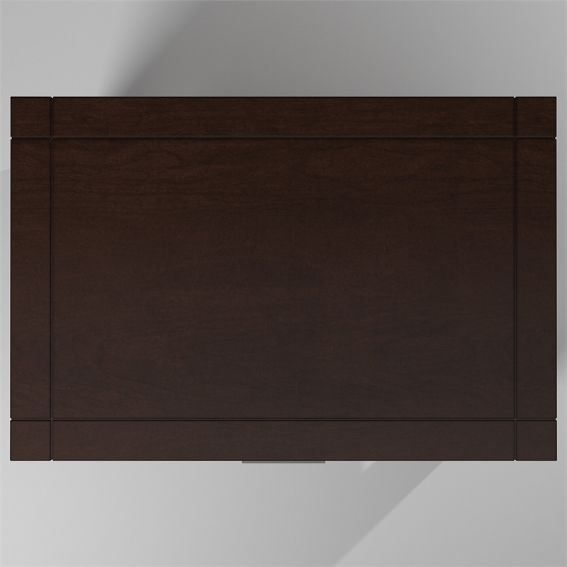 Alpine Furniture Carmel Wood 2 Drawer Nightstand in Cappuccino (Brown)