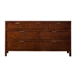 Alpine Furniture Carmel Wood 7 Drawer Dresser in Cappuccino (Brown)