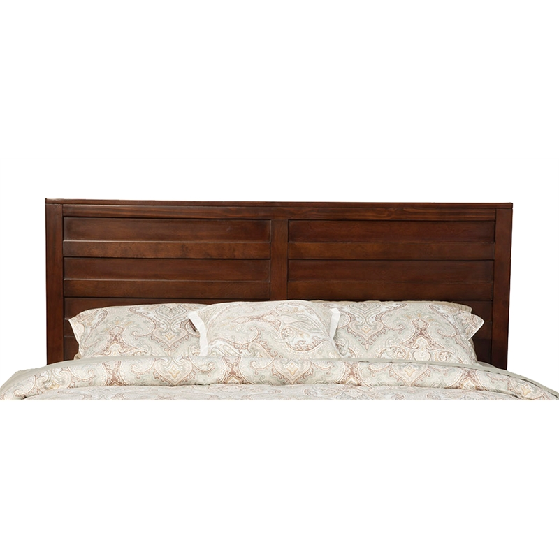Alpine Furniture Carmel Wood California King Storage Bed in Cappuccino (Brown)