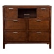 Alpine Furniture Carmel Wood TV Media Chest in Cappuccino (Brown)