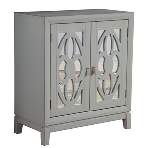 alpine furniture clover wood accent chest in sea gray