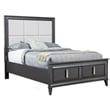Alpine Furniture Lorraine Queen Storage Footboard Platform Bed in Dark Gray
