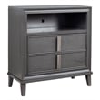 Alpine Furniture Lorraine 35.5 in. W Wood 2 Drawer TV Media Chest in Dark Gray