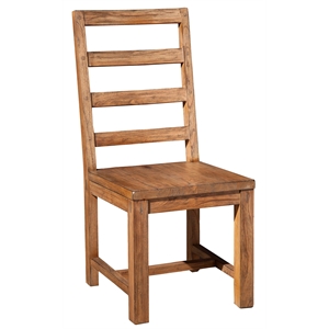 alpine furniture shasta set of 2 wooden side chairs in salvaged natural (brown)