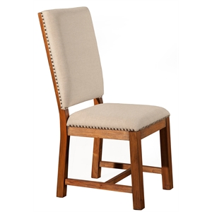 alpine furniture shasta upholstered side chairs in salvaged natural (brown)