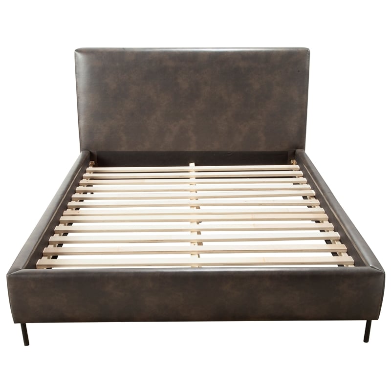 Sophia Queen Upholstered Platform Bed in Gray