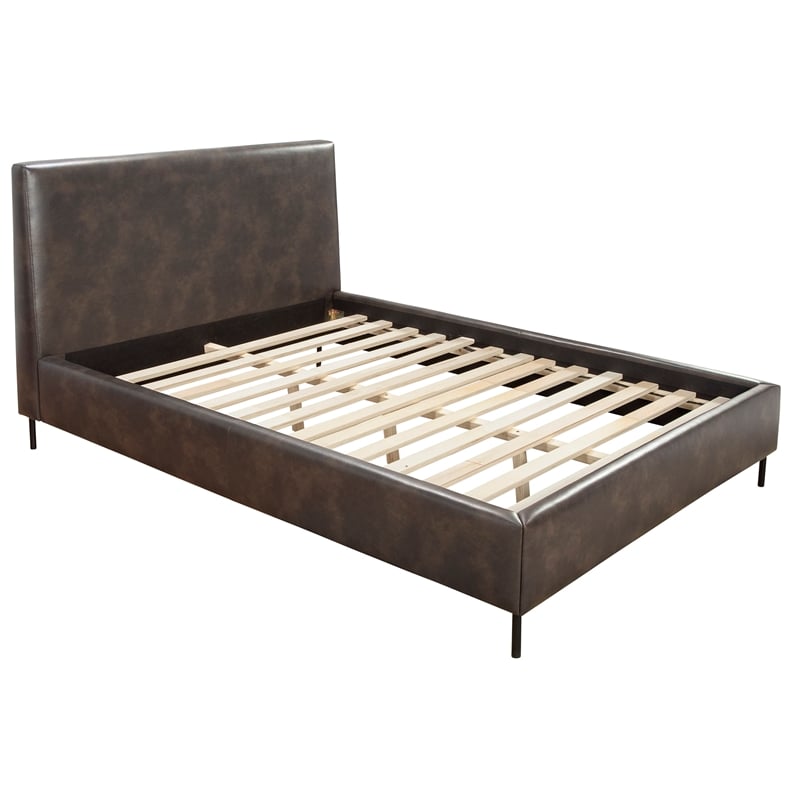 Sophia Queen Upholstered Platform Bed in Gray