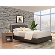 Sophia California King Upholstered Platform Bed in Gray