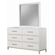 Alpine Furniture Madelyn Six Drawer Wood Dresser in White