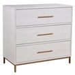 Alpine Furniture Madelyn Three Drawer Wood Small Chest in White
