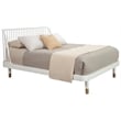 Alpine Furniture Madelyn Queen Slat Back Wood Platform Bed in White