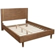 Alpine Furniture Queen Wood Platform Bed in Sand (Beige)