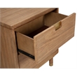 Alpine Furniture Two Drawer Wood Nightstand in Sand (Beige)
