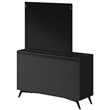 Alpine Furniture Flynn Mid Century Modern Wood 7 Drawer Dresser in Black