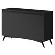 Alpine Furniture Flynn Mid Century Modern Wood 7 Drawer Dresser in Black