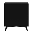 Alpine Furniture Flynn Mid Century Modern Wood 3 Drawer Small Chest in Black