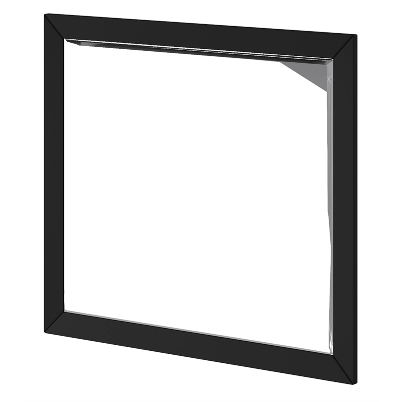 Alpine Furniture Flynn Mid Century Modern Wood Mirror in Black