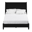 Alpine Furniture Flynn Mid Century Modern California King Panel Bed in Black
