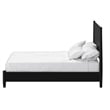 Alpine Furniture Flynn Mid Century Modern California King Panel Bed in Black
