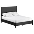 Alpine Furniture Flynn Mid Century Modern California King Panel Bed in Black