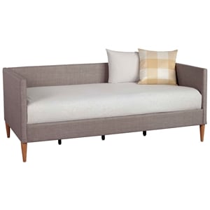 britney twin size upholstered day bed in dark gray