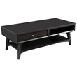 Alpine Furniture Flynn Wood 1 Drawer Coffee Table in Black
