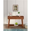Alpine Furniture Flynn Wood Console Table with 2 Drawers in Acorn (Brown)