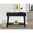 Alpine Furniture Flynn Wood Console Table with 2 Drawers in Black