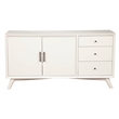 Alpine Furniture Flynn Wood 3 Drawer Sideboard in White